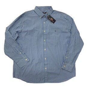 Vineyard Vines Mens 2XL Blue Gingham Classic Fit Tucker Shirt Button Down NWT